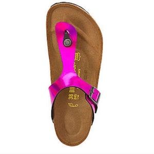 LAST PRICE!!Birkenstock gizeh sandals pink mirror
